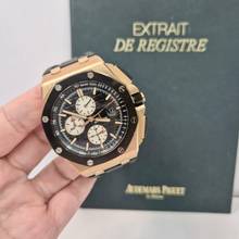 Thumbnail von Audemars Piguet Royal Oak Offshore Chronograph Chrono Ouro Rosé & Cerâmica 44mm Automático Completo