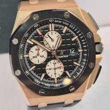 Thumbnail von Audemars Piguet Royal Oak Offshore Chronograph Chrono Ouro Rosé & Cerâmica 44mm Automático Completo