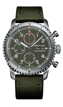  Breitling Aviator 8 Curtiss Warhawk Aviator 8 Green 43MM Like New A133161 2019 
