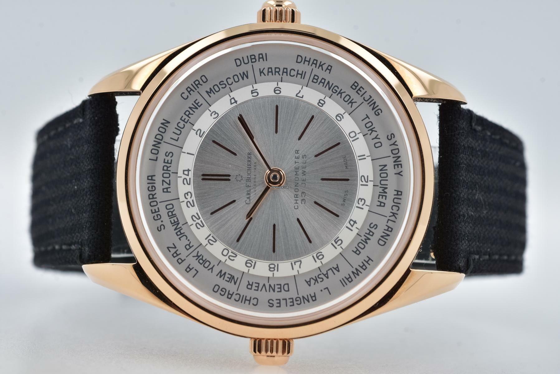 Carl F. Bucherer Heritage Worldtimer 18k Rose Gold Limited Edition 88pcs 00.10805.03.13.01