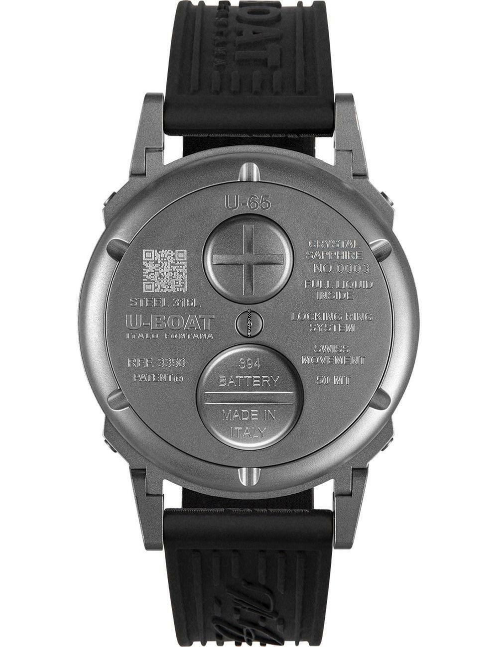 U-Boat 3350 Herrenuhr U-65 44mm SS Green 5ATM