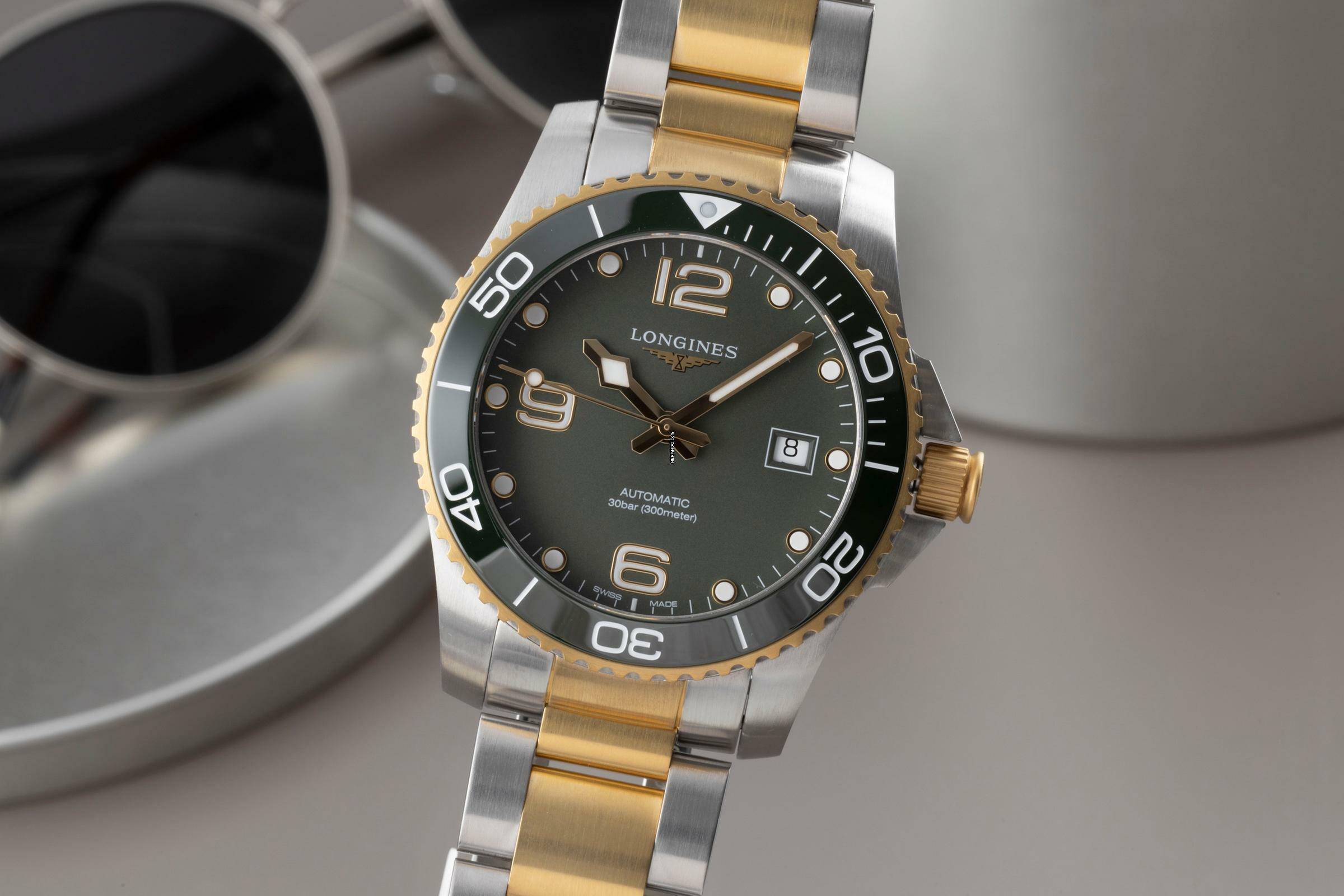 Longines HydroConquest Stahl / Keramiklünette Ref. L3.781.3.06.7 B&P 2023