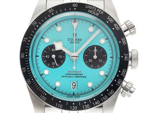  Tudor Black Bay Chrono Flamingo Blue Ref.M79360N-0024 2025 Full Set Ungetragen 