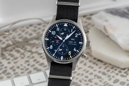 IWC Fliegeruhr Chronograph Pilot´s Day-Date Chronograph Automatik Herrenuhr IW377709 B&P  