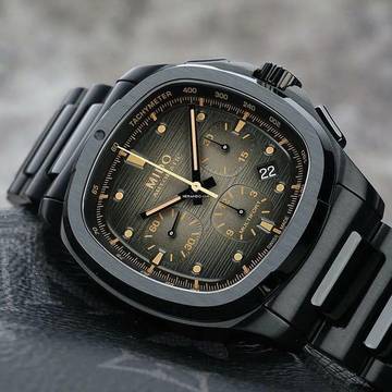  Mido Multifort Chronograph TV Chronograph black PVD NEW FULL SET 