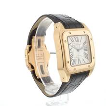 Thumbnail von Cartier Santos 100 MM Rose Gold Silver Dial