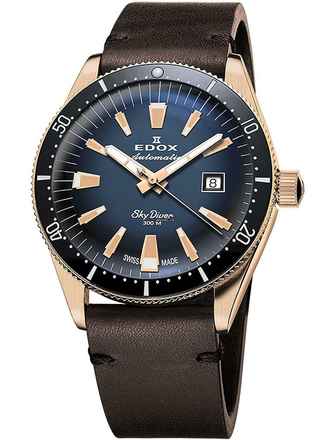  Edox 80126-BRN-BUIDR Skydiver Automatik Limited Edition Herrenuhr 42mm 30ATM  