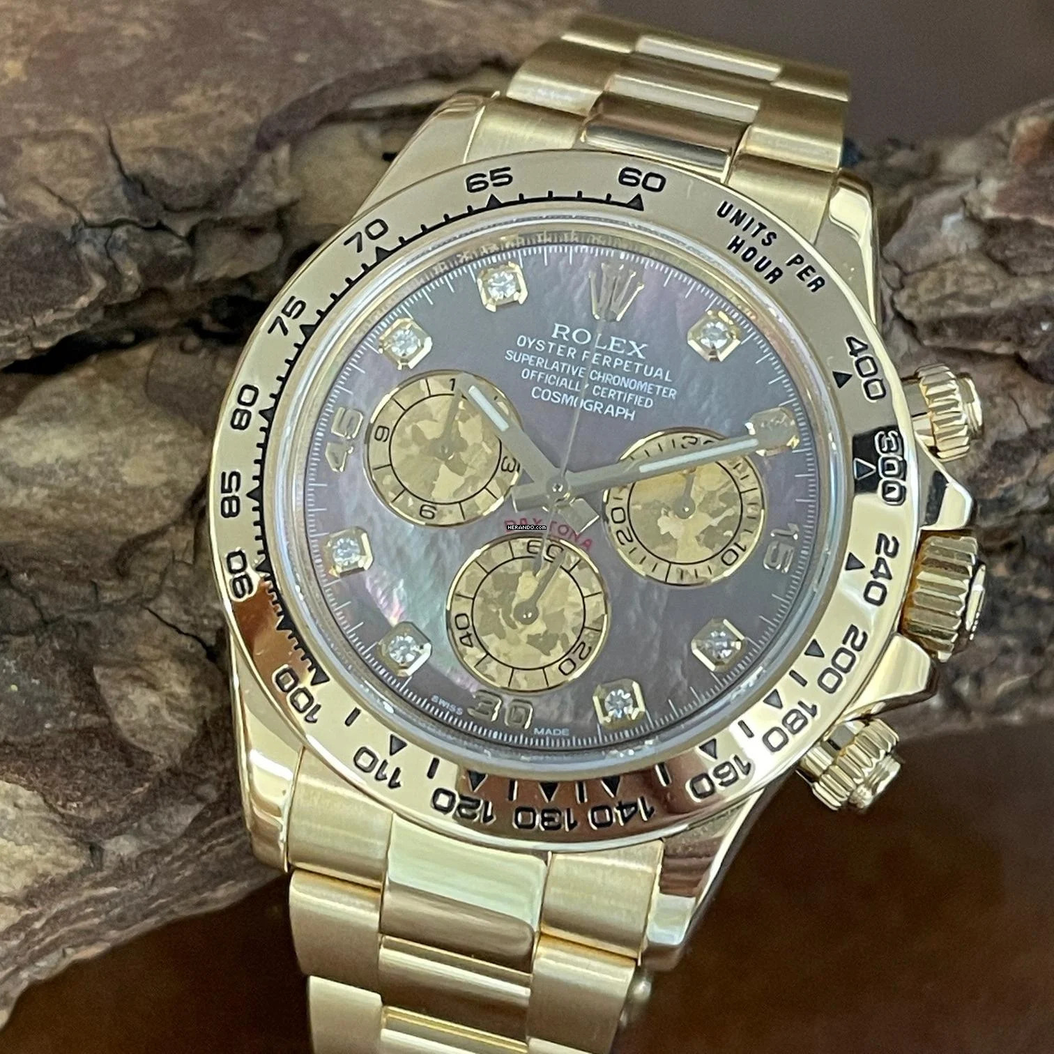 Rolex Daytona Daytona Mother of Pearl Dia Dial - FULLSET 2016 - Ref. 116508 Factory Diamond Dial MoP