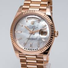 Thumbnail von Rolex Day-Date 40 Rosé 40 Perlmutt Baguette Diamond Dial – 228235 – like NEW – 2025 Full Set