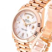 Thumbnail von Rolex Day-Date 40 Rosé 40 Perlmutt Baguette Diamond Dial – 228235 – like NEW – 2025 Full Set