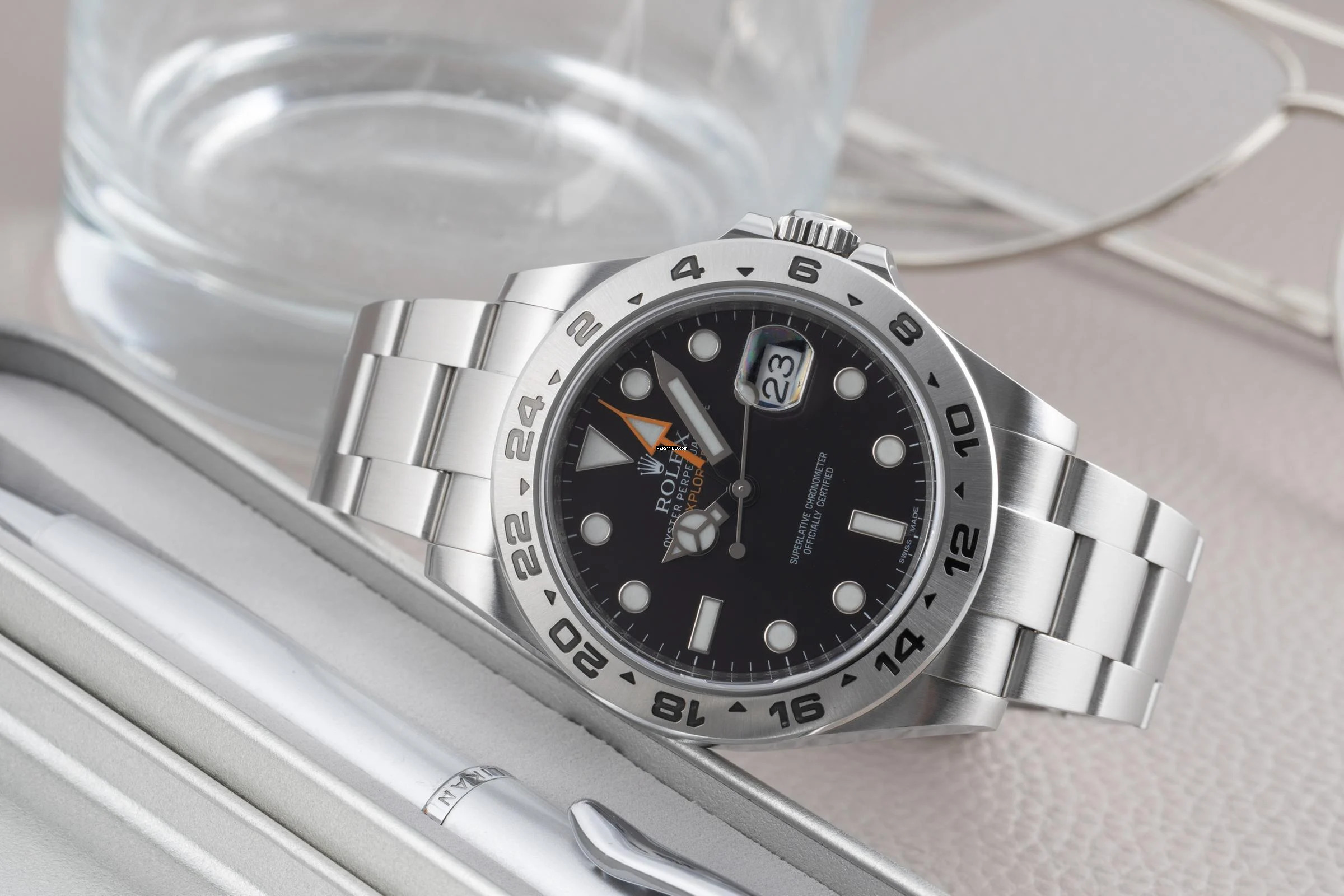 Rolex Explorer II Black Dial Oyster Edelstahl Automatik Herrenuhr Ref. 216570