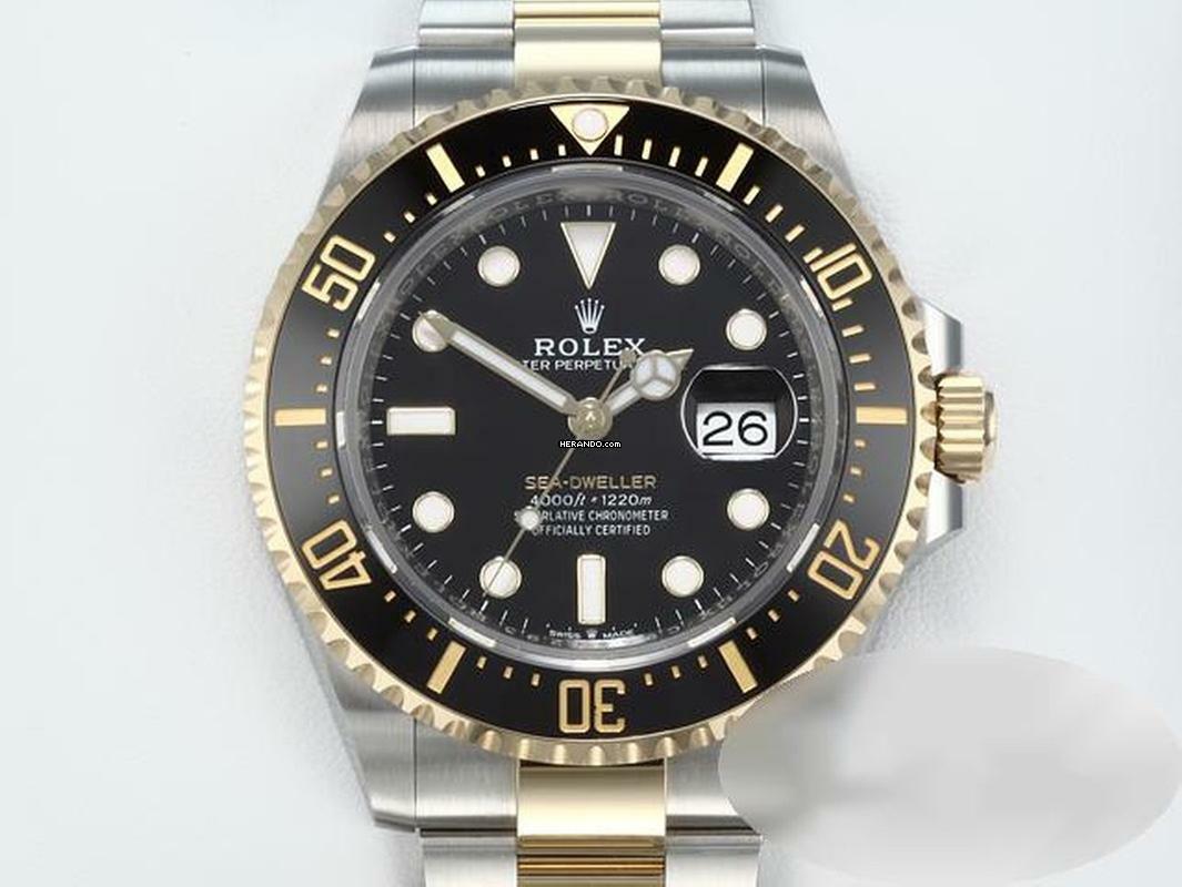 Rolex Sea-Dweller 126603 2021 Edelstahl Gelbgold 750 Automatik Stahl Gold Stainless Steel 18kt Yellow Gold Oyster-band Chronometer Black Dial