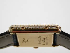 Thumbnail von Cartier Tank Louis Cartier 18 Karat Louis Tank fresh Cartier Service 9/25 Factory Diamond 21 x 28 mm Faltschließe 2 Jahre Cartier Garantie mit original Brillantbesatz wie Neu