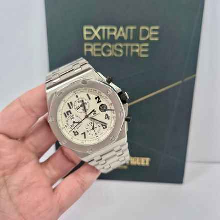  Audemars Piguet Royal Oak Offshore Chronograph Safari Full Steel 42mm Automático Completo 