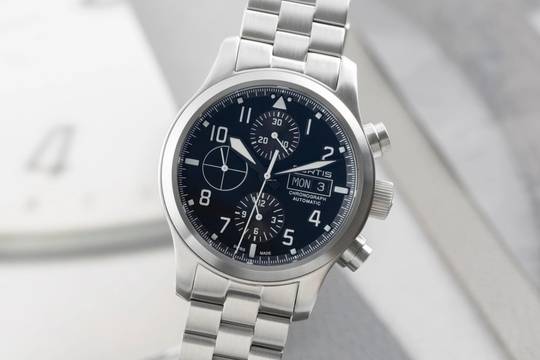  Fortis Aeromaster Chronograph Stahl Automatik Ref. 656.10.141 Box & Papiere 