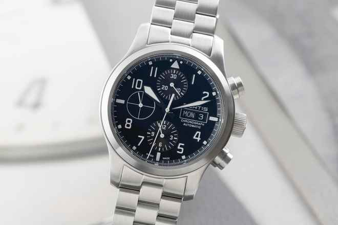  Fortis Aeromaster Chronograph Stahl Automatik Ref. 656.10.141 Box & Papiere 