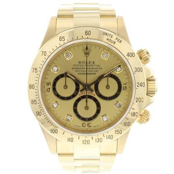  Rolex Daytona Zenith Yellow Gold Champagne Diamond Dial  