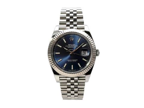  Rolex Datejust 41 Ref. 126334 Edelstahl / Weißgold Blau Jubile-Band  