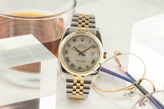 Thumbnail von Rolex Datejust 36 Stahl / Gold Automatik Pyramid Dial Herrenuhr Ref. 116233