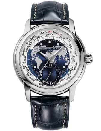  Frederique Constant FC-718NWWM4H6 Herrenuhr Classic Worldtimer Automatik 42mm 5ATM 