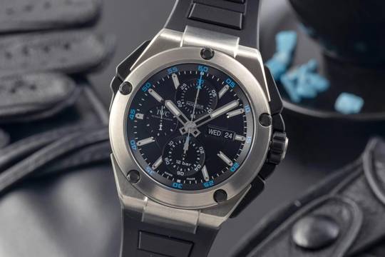  IWC Ingenieur Double Chronograph Titanium Doppelchronograph Titan Automatik Herrenuhr Ref. IW386503 
