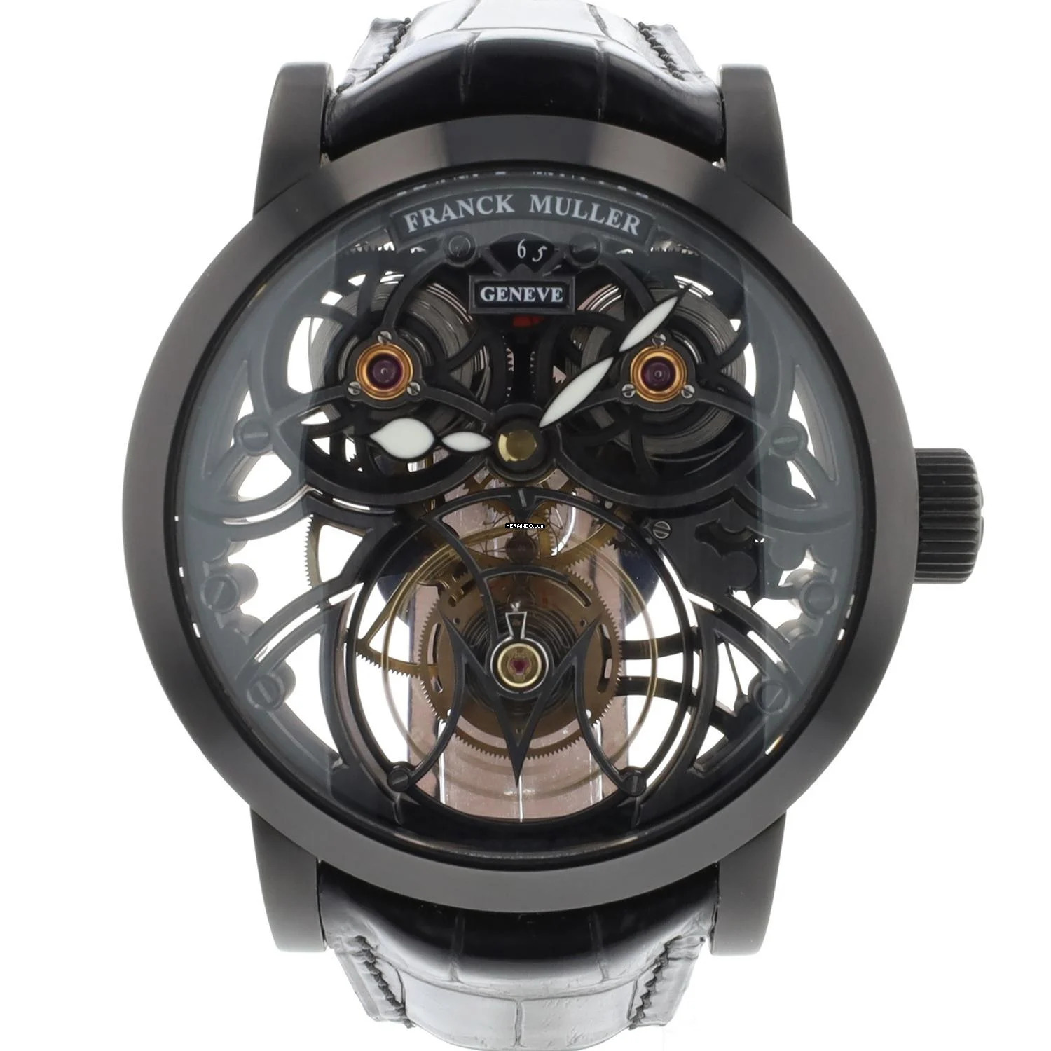 Franck Muller Giga Tourbillon PVD Steel Skeleton Four Barrels NEW