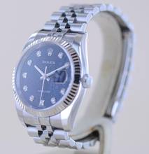 Thumbnail von Rolex Datejust 36 blue 36mm Diamond Laser Dial Jubiléband fluted Whitegold B+P