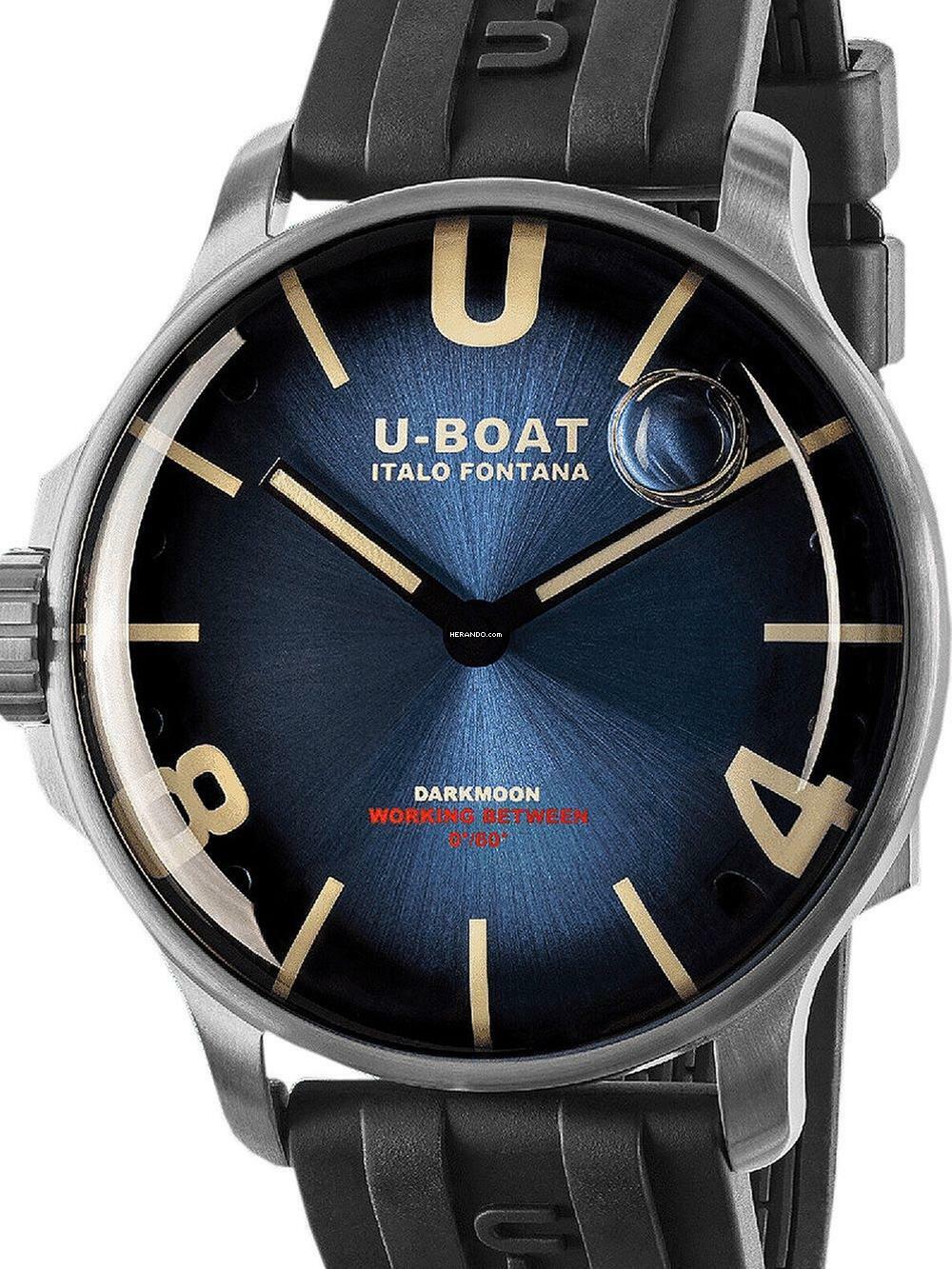 U-Boat 8704/E Darkmoon Blue SS Soleil Herrenuhr 44mm 5ATM