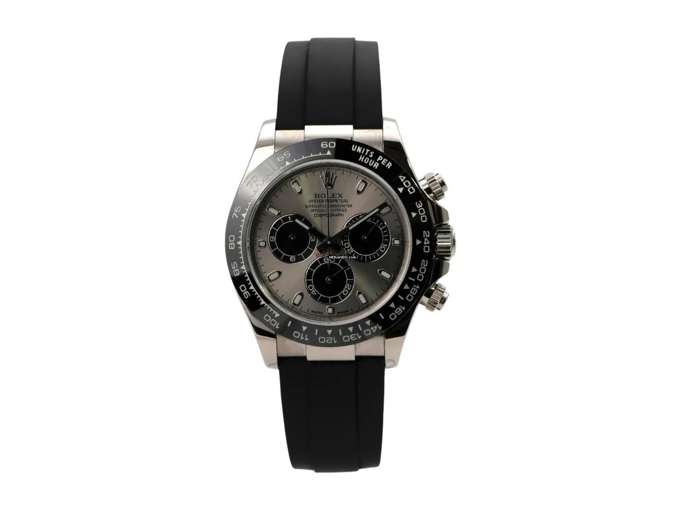 Rolex Daytona Weißgold / Oysterflex Ref. 116519LN Grau