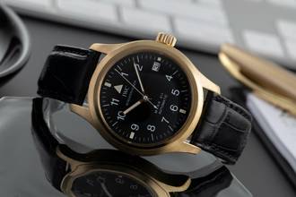 Thumbnail von IWC Fliegeruhr Mark XII 18k (0,750) Gelbgold Automatik Herrenuhr Ref. IW324103