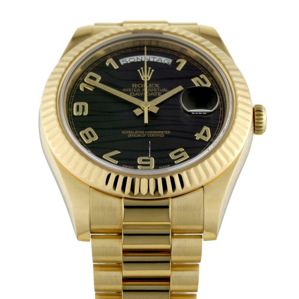 Rolex Day-Date II President Black Wave Arabic