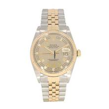 Thumbnail von Rolex Datejust 36 Herrenarmbanduhr Datejust Automatik 16013 Houndstooth Dial aus Stahl / Gold Fullset