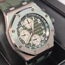 Thumbnail von Audemars Piguet Royal Oak Offshore Flyback Militaire Green Titanium 42mm Automático Completo