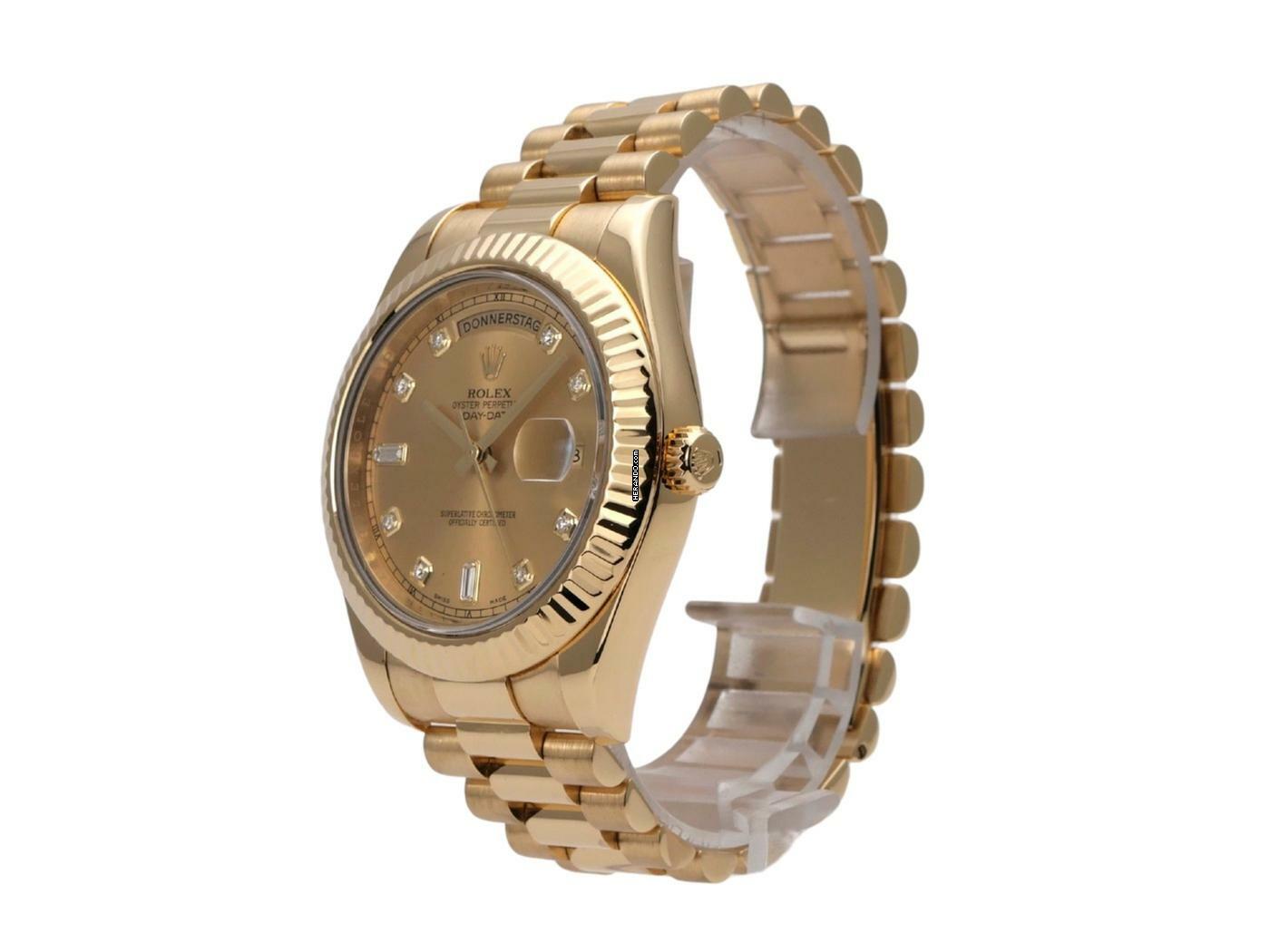 Rolex Day-Date II 218238 Gelbgold Champagner Diamant