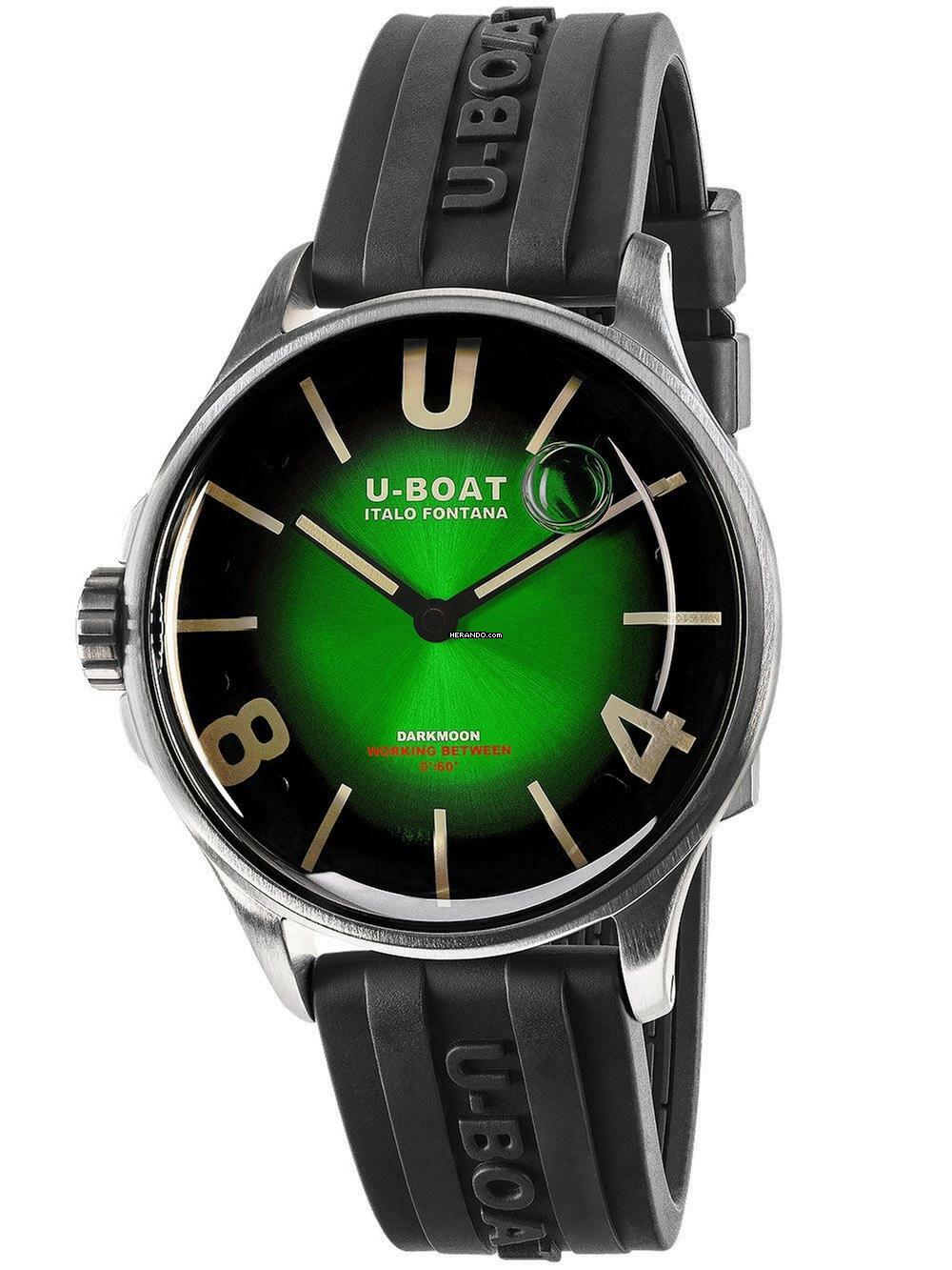 U-Boat 9502/A Darkmoon Green SS Soleil Herrenuhr 40mm 5ATM