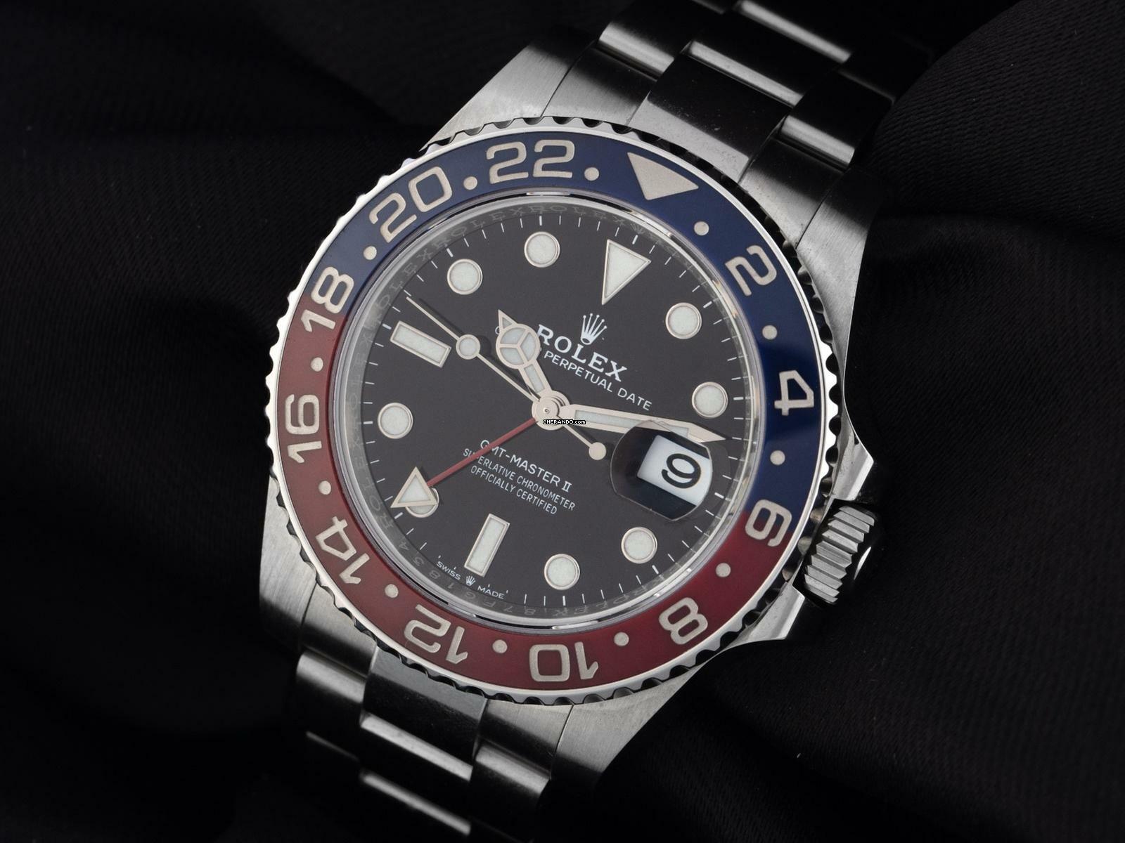 Rolex GMT-Master II Pepsi Ref.126710BLRO 2021 Full Set wie Neu