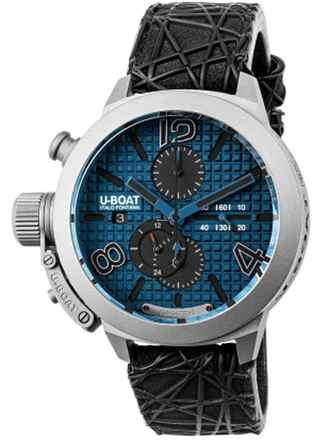  U-Boat Classico 3003 Herrenuhr Classico Titanium Blue Automatik Chronograph 45mm 10ATM 