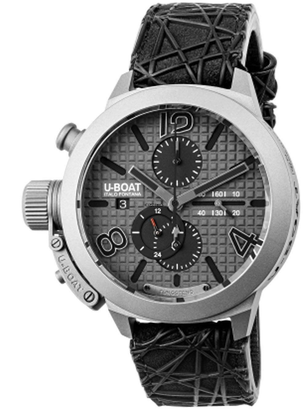 U-Boat Classico 3002 Herrenuhr Classico Titanium Grey Automatik Chronograph 45mm 10ATM