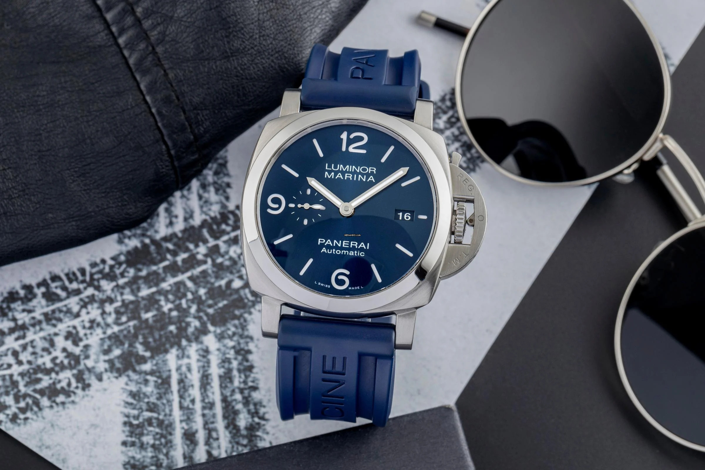 Panerai Luminor Marina Automatic Stahl Automatik Herrenuhr Ref. PAM01313 B&P 2022