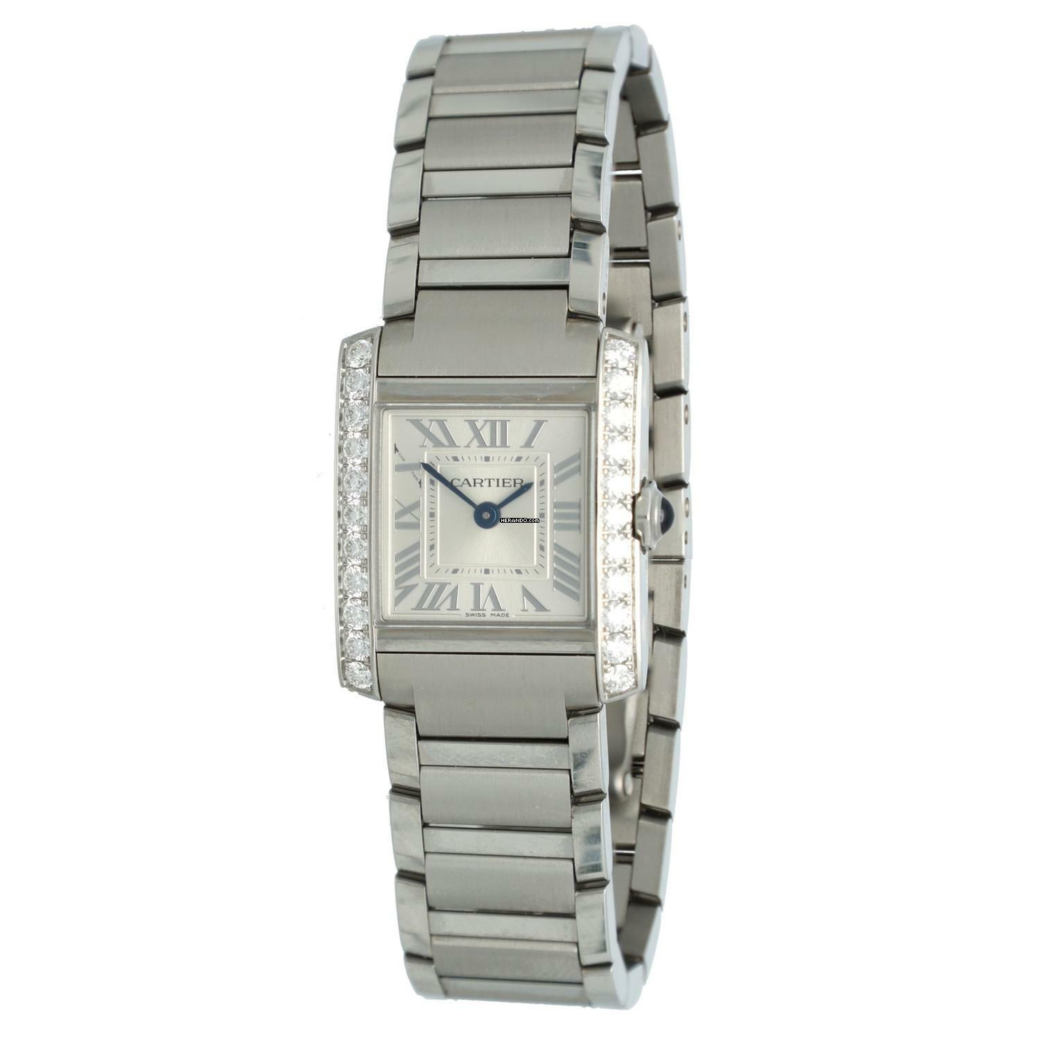 Cartier Tank Française NEW W4TA0020 Factory set Diamonds
