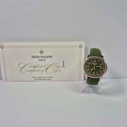  Patek Philippe Aquanaut Ouro Branco Caqui 42mm Automático Completo 