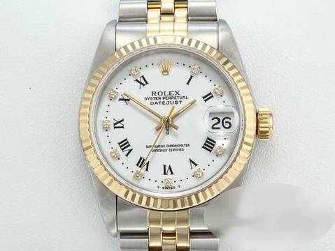  Rolex Datejust 31 Stahl Gelbgold 750 Diamanten Automatik Gold Stahl  