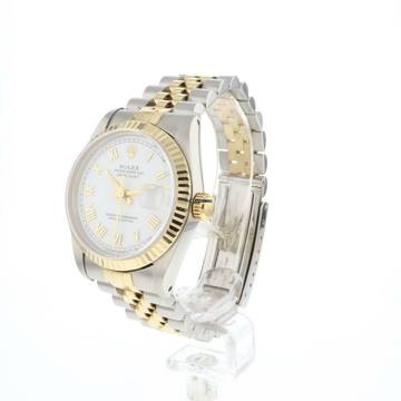  Rolex Datejust 31 31MM Steel Gold Jubilee Fluted White Roman Dial  