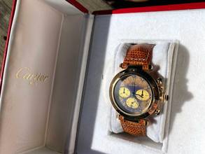 Thumbnail von Cartier Pasha Chronograph | 30009 | German Full Set 1993 | yellow gold