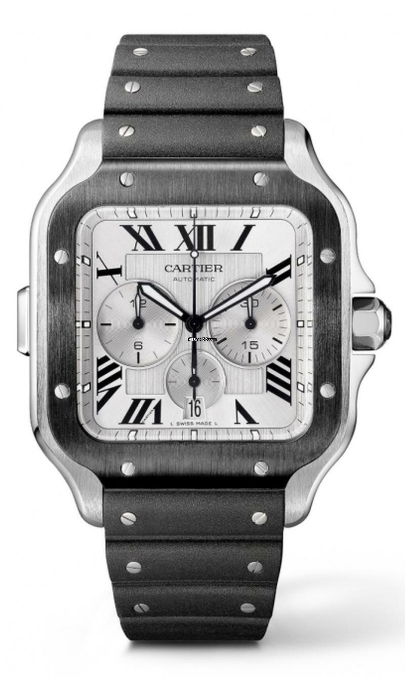 Cartier Santos Chronograph - Additional Leather Strap - Box+Papers WSSA0017 2022