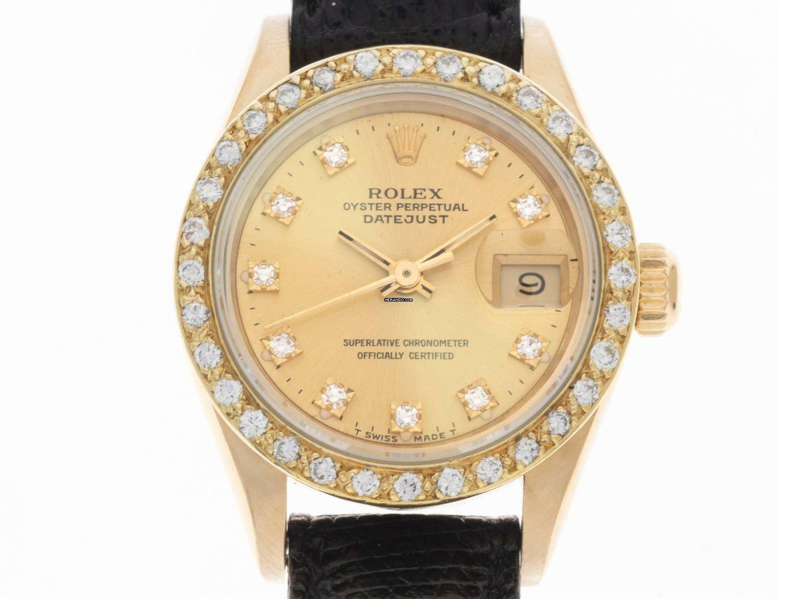 Rolex Lady-Datejust Diamanten open 6/9 Ref.69178 1991 Box&Beschreibung sehr gut Vintage