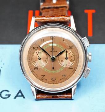  Omega VERY EARLY CAL 320 CHRONO WITH RARE STUNNING DIAL IN MINT CONDITION  