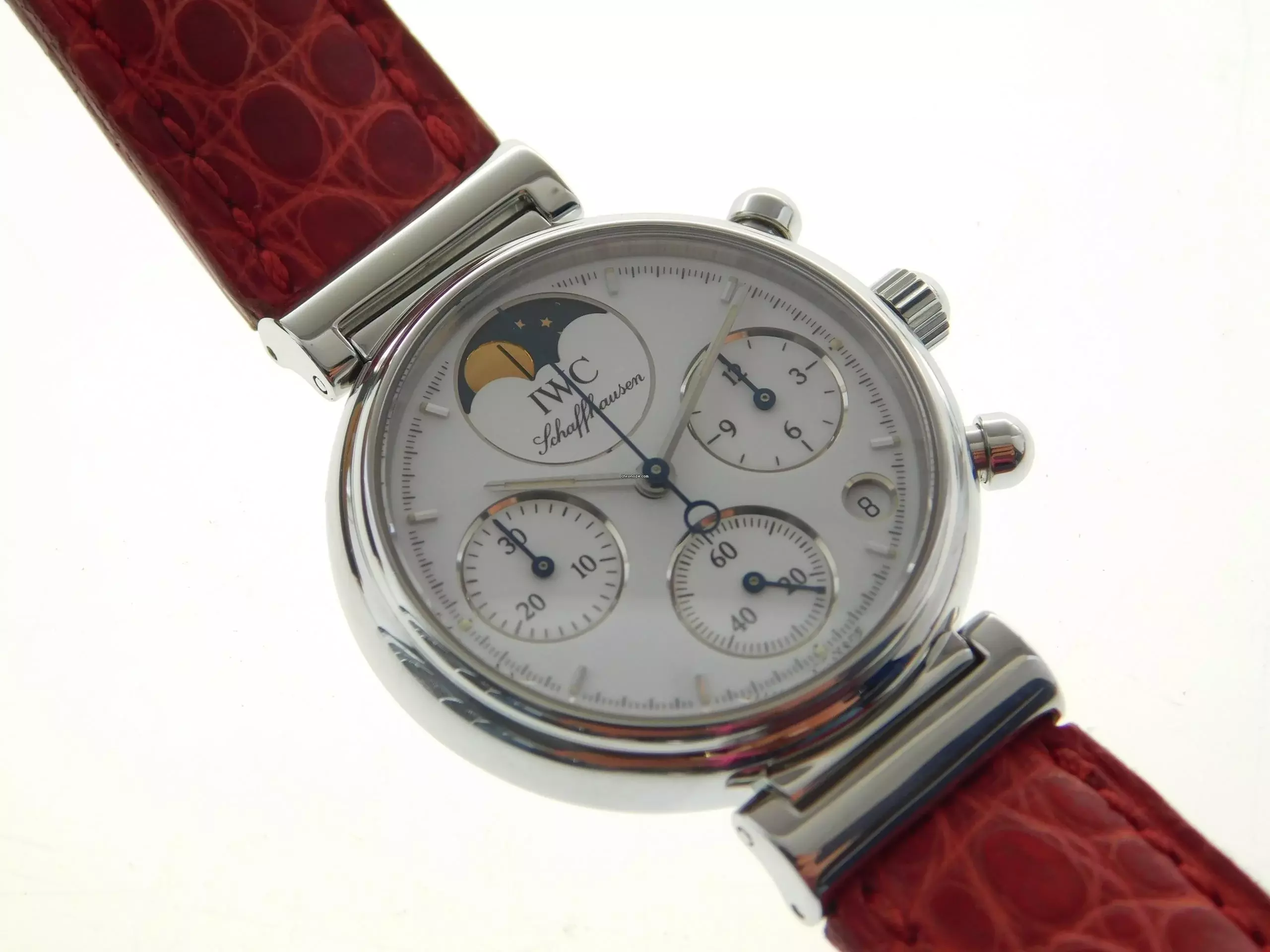 IWC Da Vinci Chronograph Damenuhr mit original IWC Krokoband und Schließe