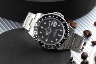 Thumbnail von Rolex GMT-Master II Oyster Edelstahl Automatik Herrenuhr Ref. 16710 Klassiker