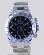 Thumbnail von Rolex Daytona Stahl black Dial Cosmograph Steel Chronograph schwarz B+P